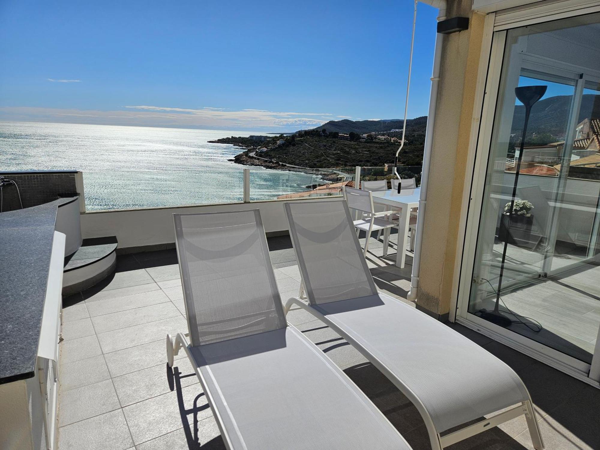 Fantástico Dúplex Con Vistas Impresionantes Al Mar Peñíscola Esterno foto