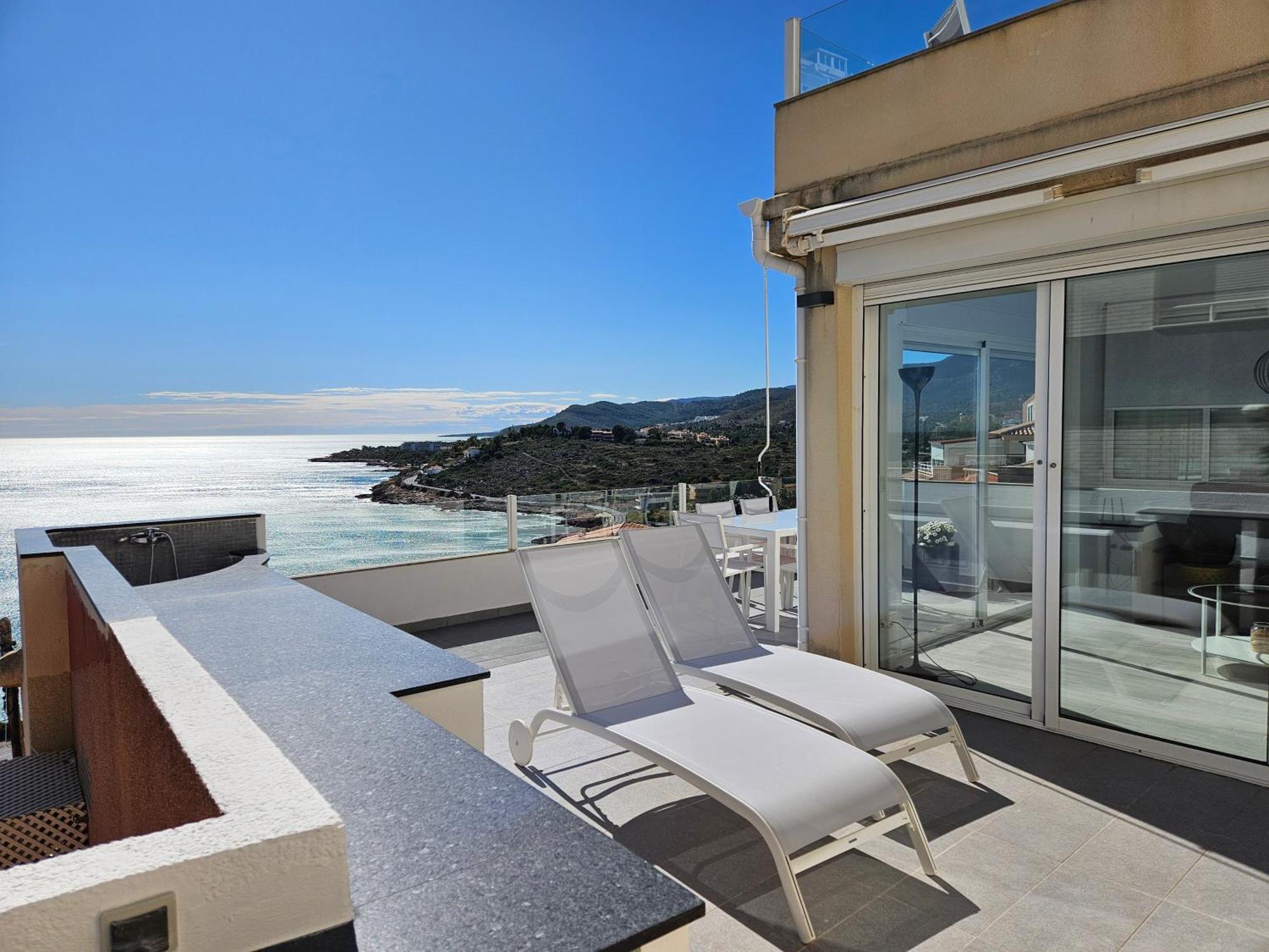 Fantástico Dúplex Con Vistas Impresionantes Al Mar Peñíscola Esterno foto